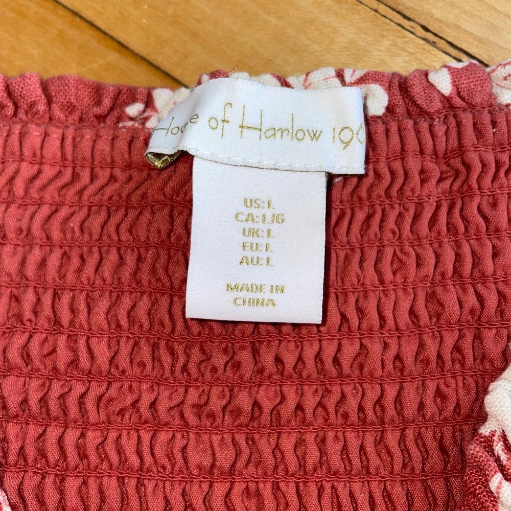 House of Harlow 1960 NWT Linen Skirt and Top Set Smocked Midi Boh… - Picture 6 of 13